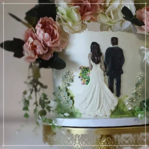 tartas personalizadas para novios, bodas, con flores para el bierzo