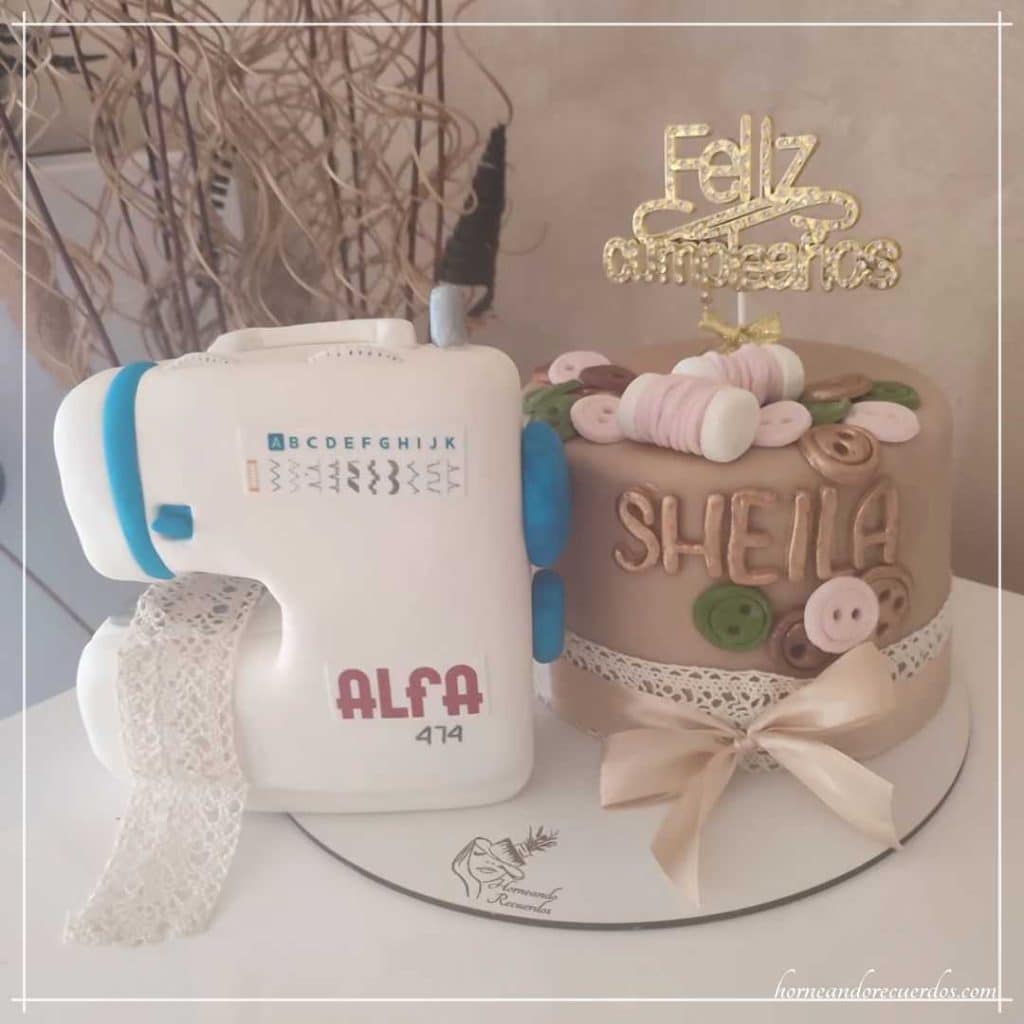 tarta personalizada para ponferrada para mujer costurera