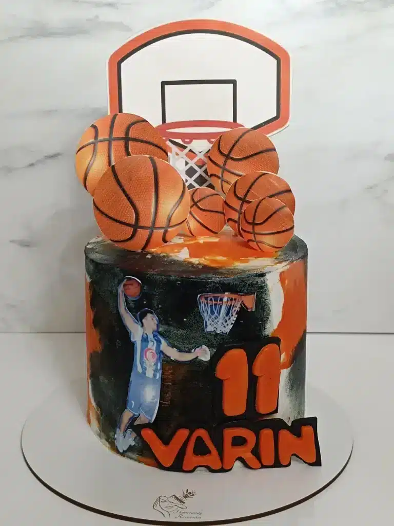 Tarta personalizada de baloncesto nba