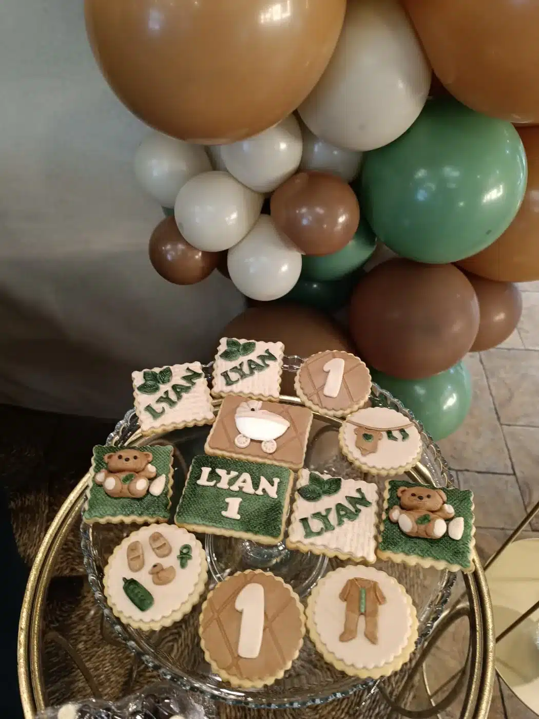 Galletas personalizadas para un primer cumpleaños