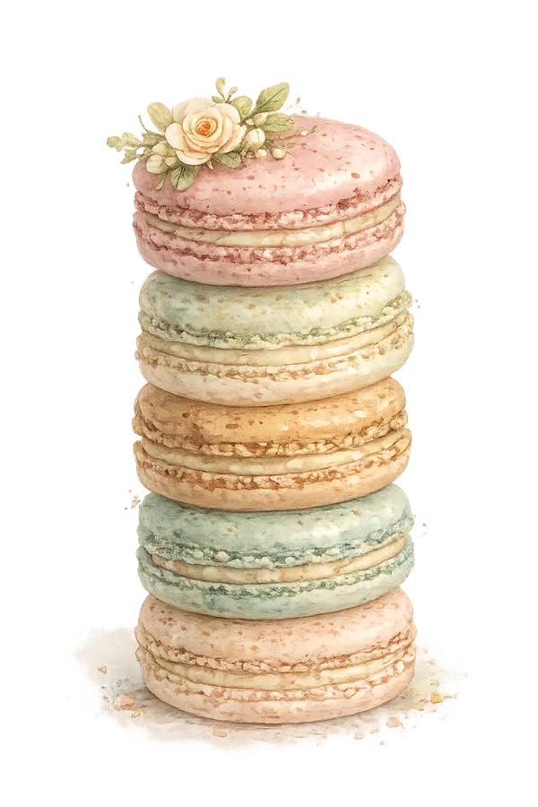 Macarons artesanales de colores
