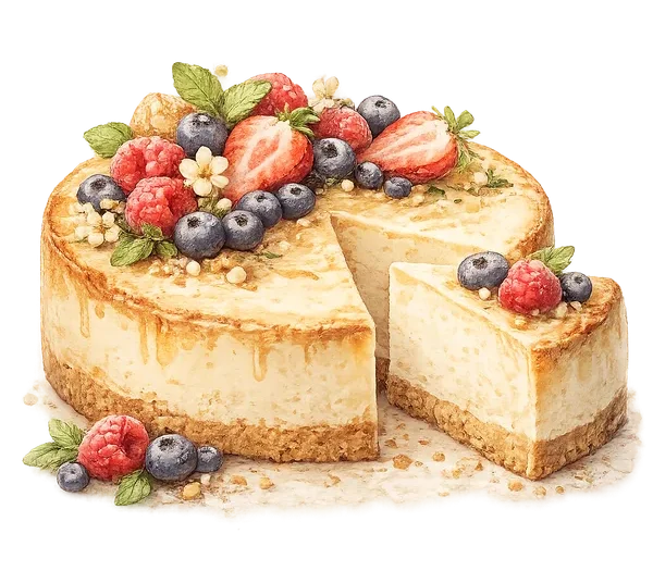 Tarta de queso artesanal con frutos rojos, Horneando Recuerdos