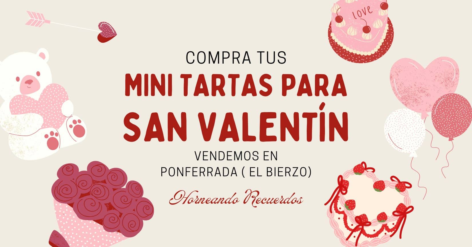 mini tartas personalizadas para san valentin ponferrada