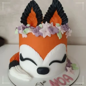 tarta animal zorro infantil