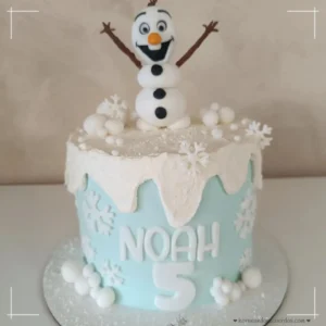 tarta frozen muneco nieve infantil