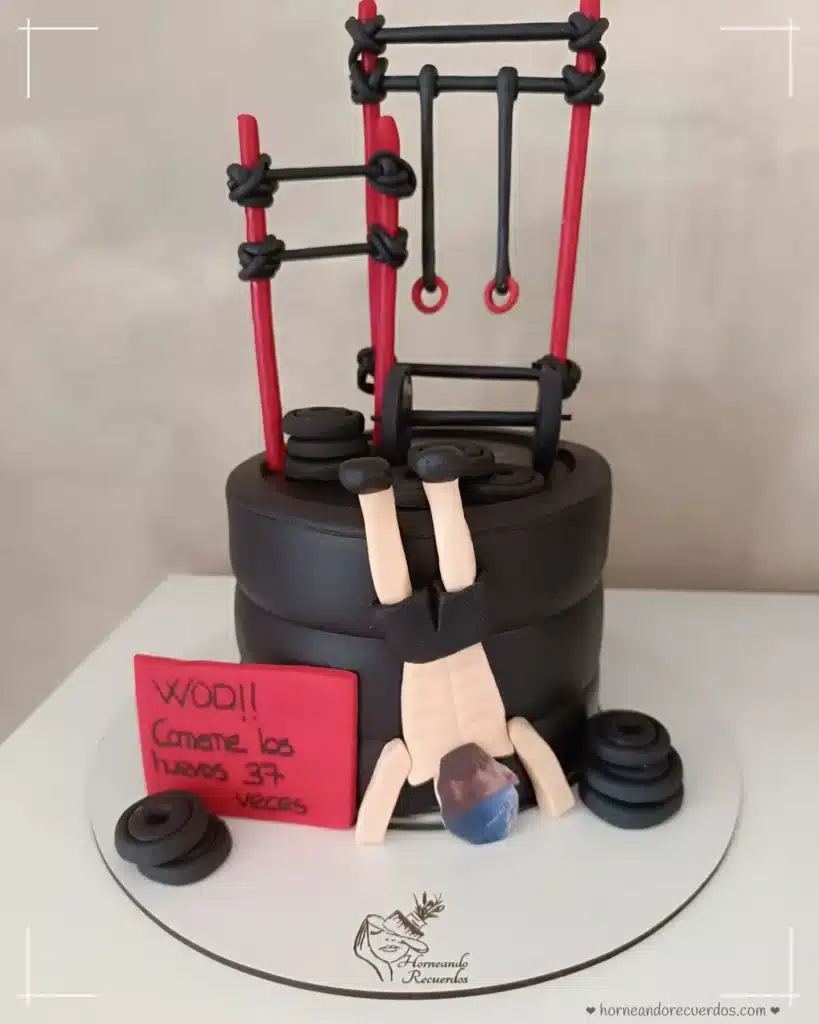 tarta personalizada de entrenador gimnasio