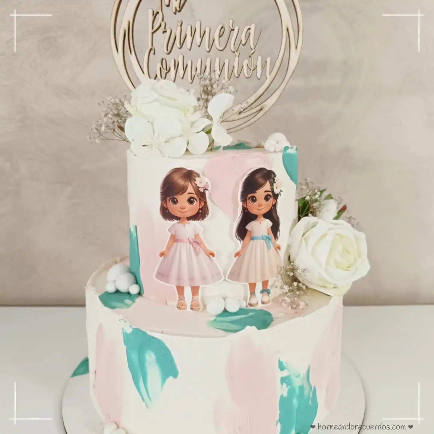 tarta primera comunion niñas